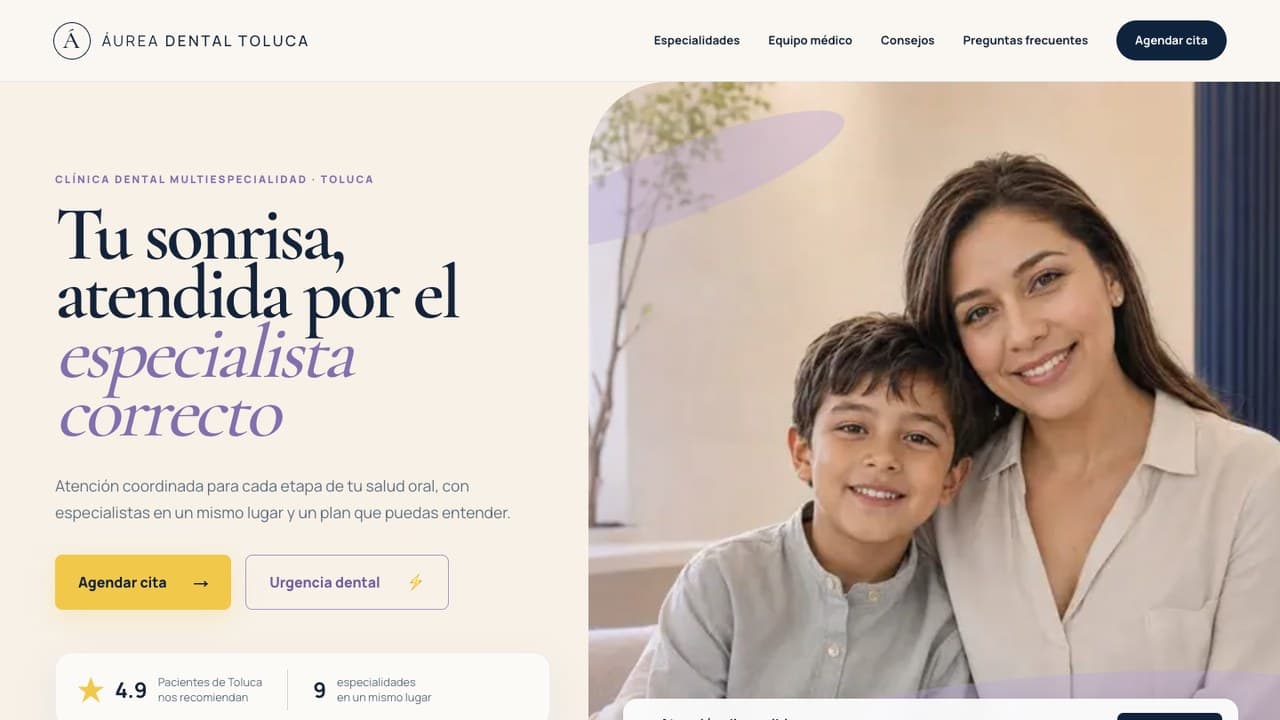 Micrositio: Áurea Dental